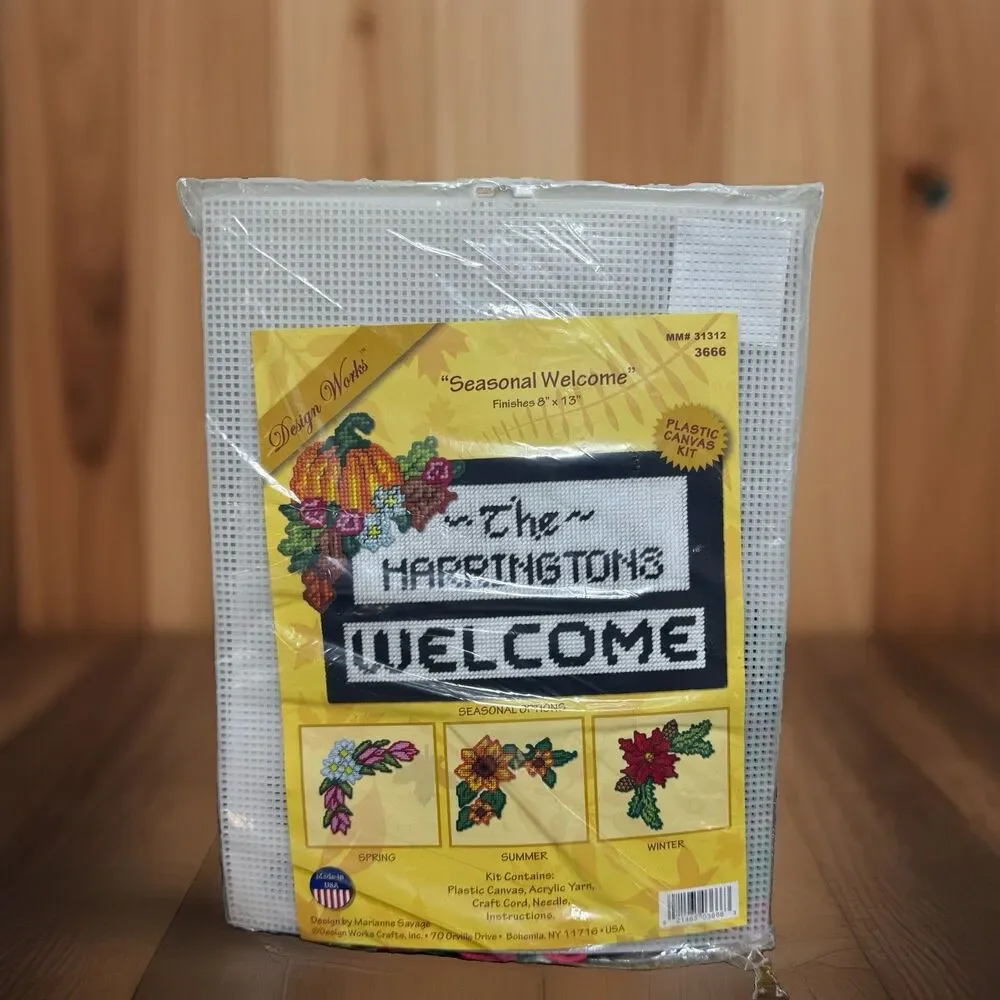 Design Works Crafts Seasonal Welcome Counted Cross Stitch Sign Kit  Multicolor